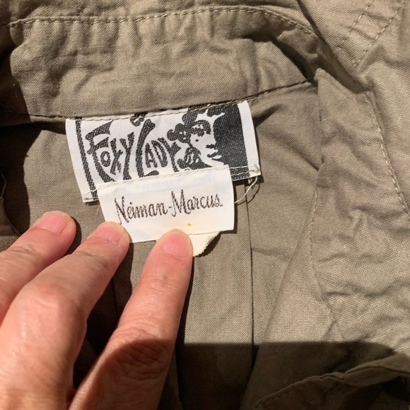 Vintage Circa 80’s Beautiful Cotton Jumpsuit w Cape by Foxy Lady Neiman Marcus - Picture 5 of 15